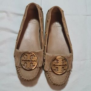 Tory Burch brown Alexandra moccasins womens size 7.5 suede leather